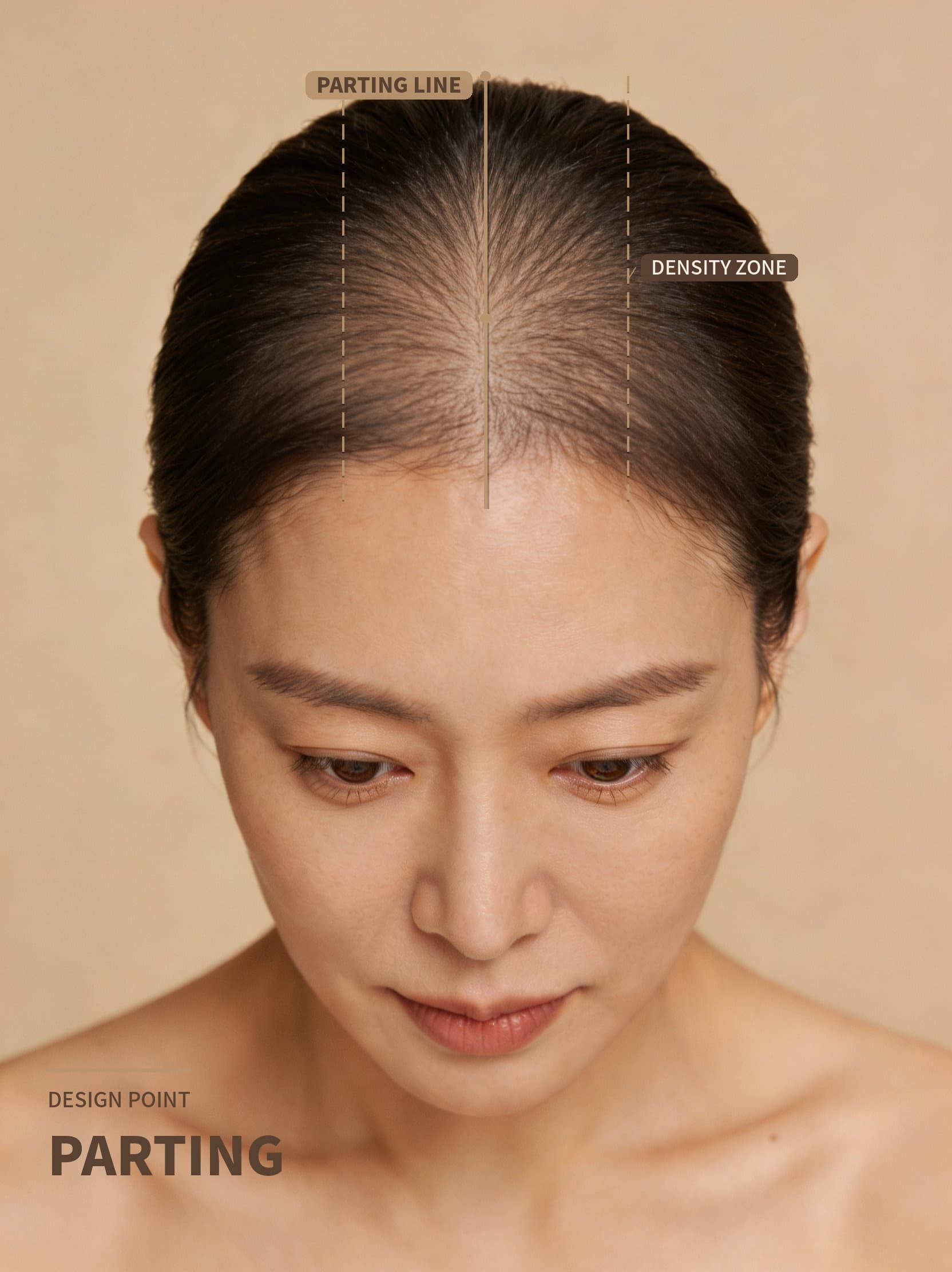 가르마 두피문신 디자인 - 가르마 라인 밀도 보강